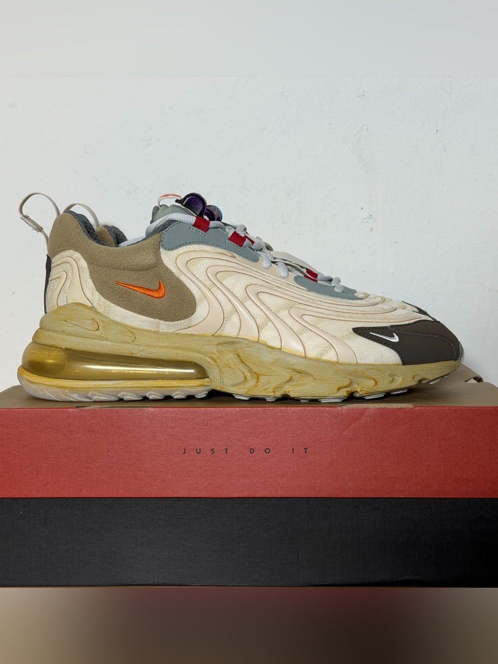 Travis Scott x Nike Air Max 270 React ENG Cactus Trails CT2864-200 Men’s Sz 10.5